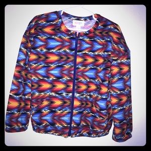 LuLaRoe Monroe Jacket southwestern pattern GUC